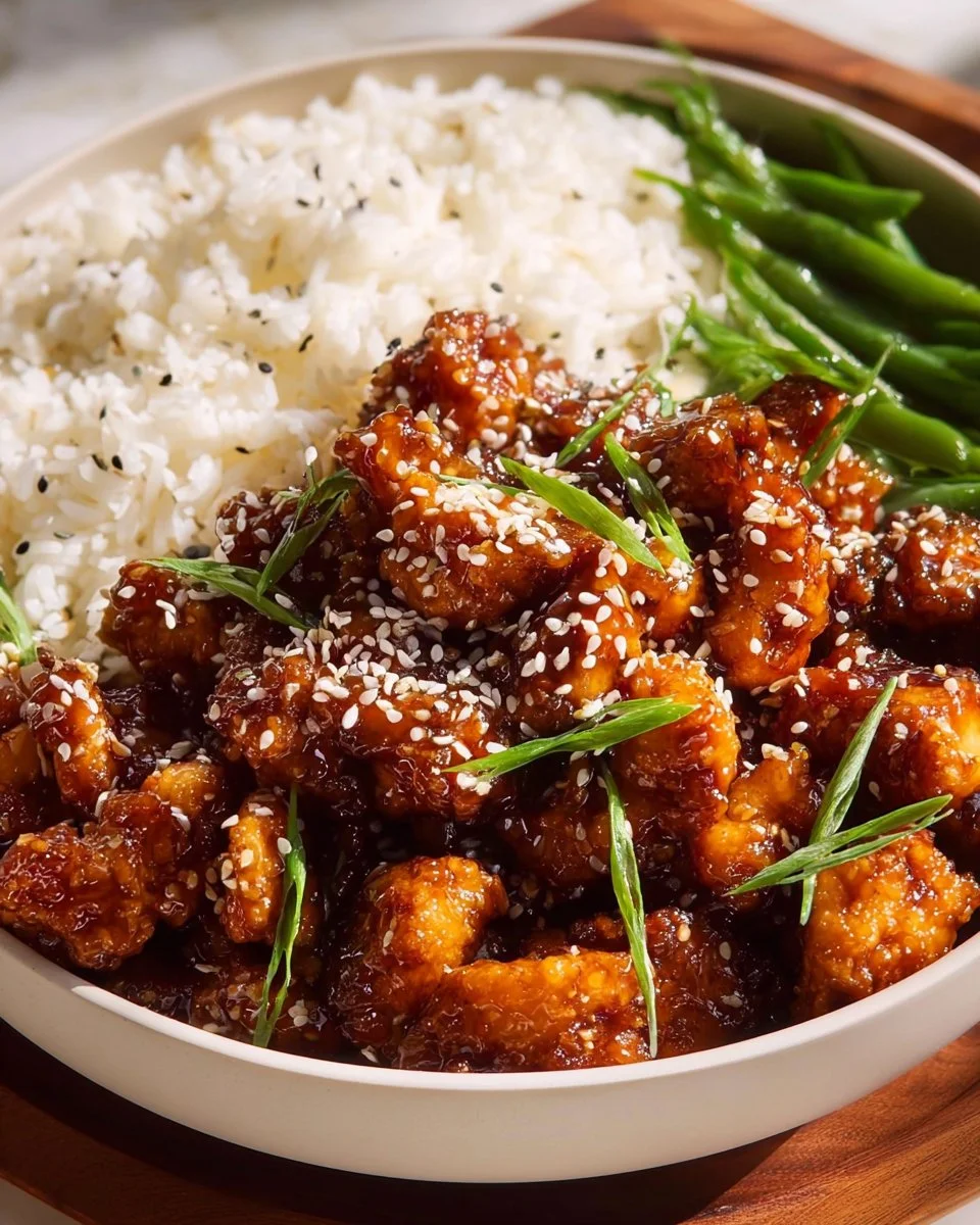 Asiatisches Hochprotein-Sesam-Hühnchen