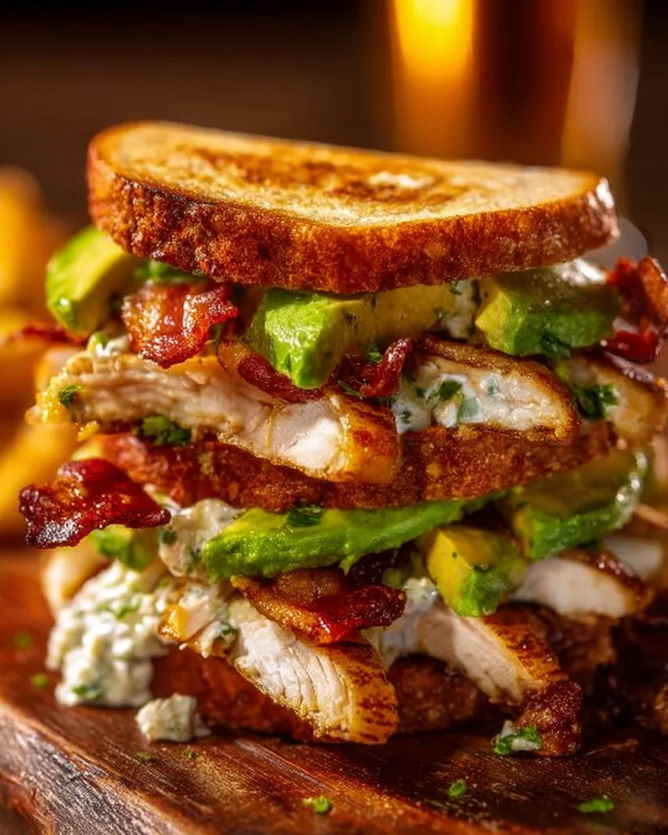 Beladener Hühnchen-Club-Sandwich