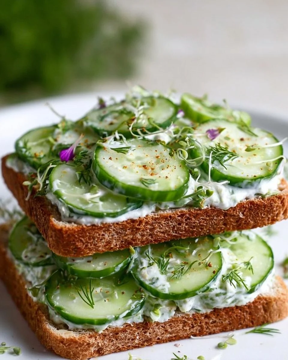 Einfache Gurkensalat-Sandwiches