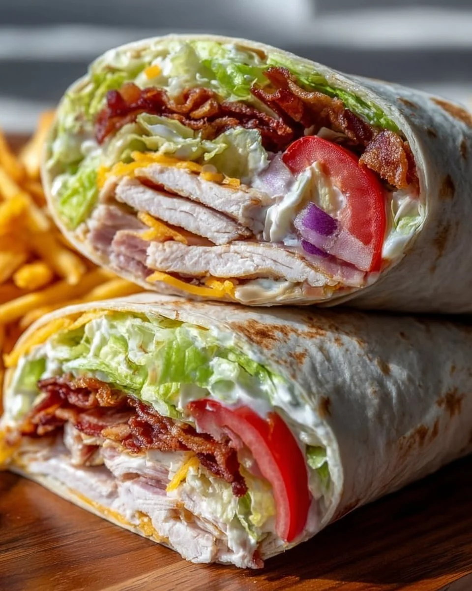 Einfacher Truthahn Ranch Club Wrap