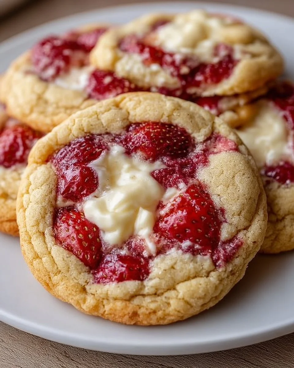 Erdbeer-Käsekuchen-Plätzchen