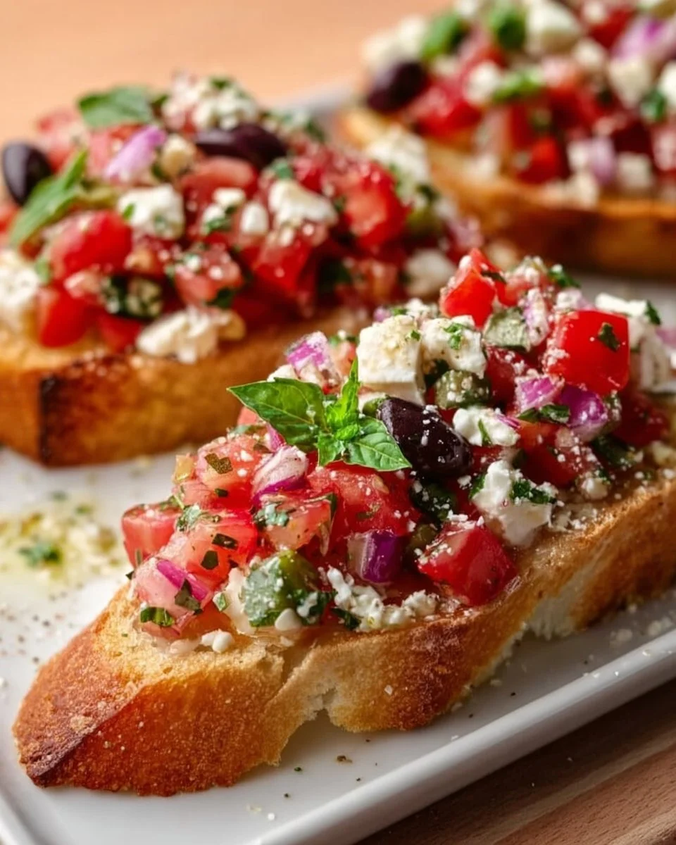 Griechische Bruschetta