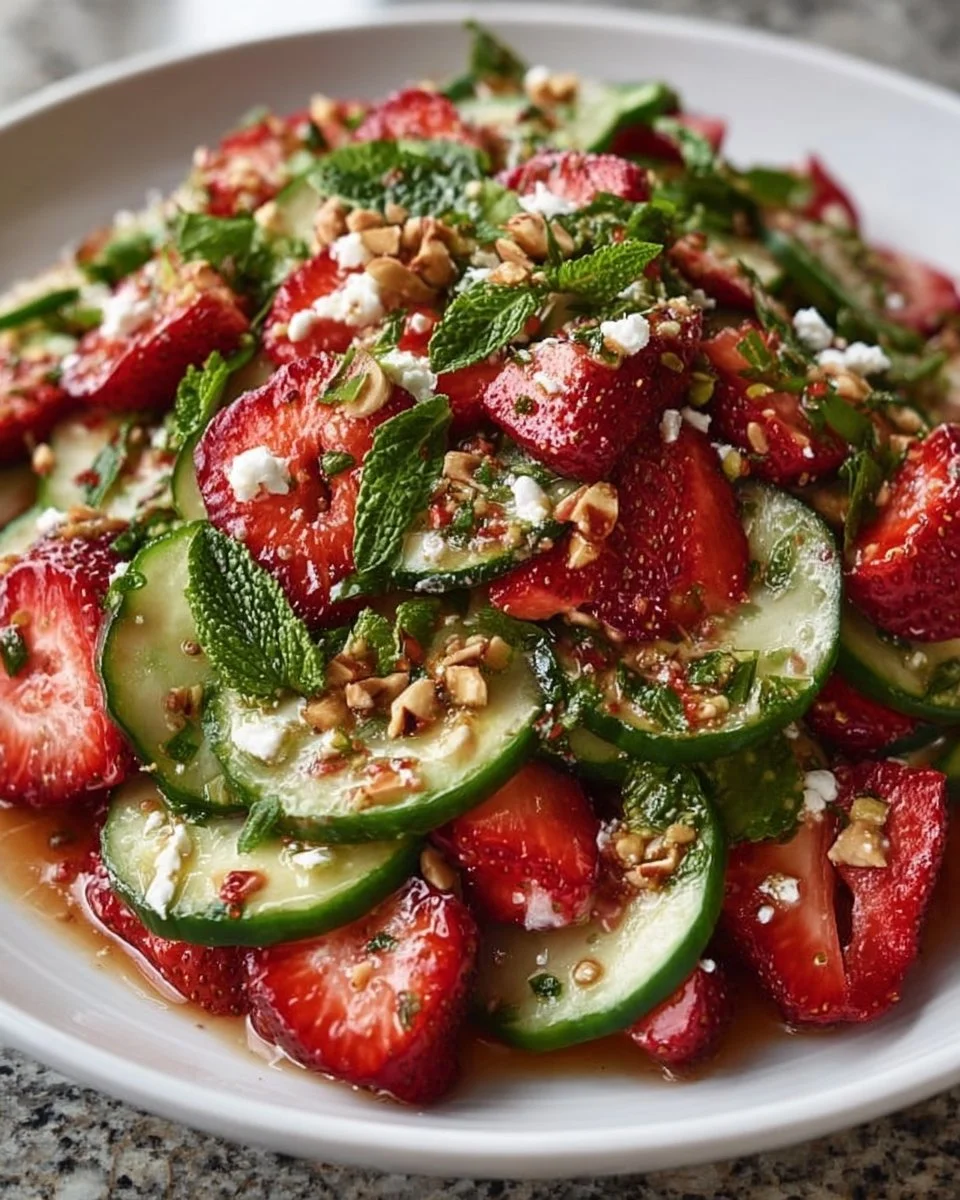Gurken-Erdbeer-Salat