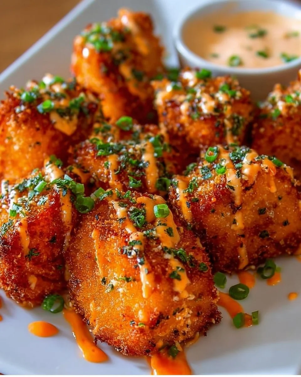 Knusprige Bang Bang Lachs Häppchen