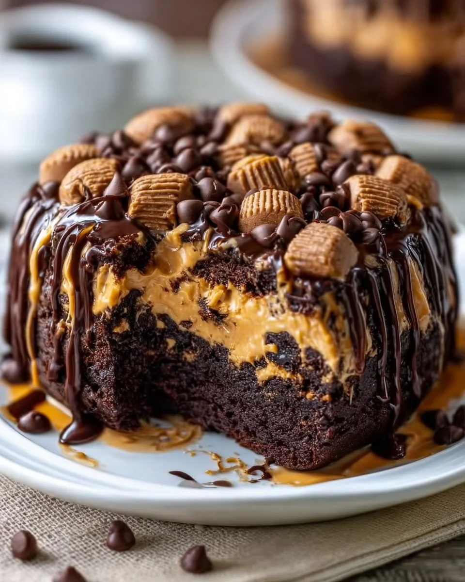 Reese’s Schokoladen-Erdnussbutter-Erdbeben-Kuchen