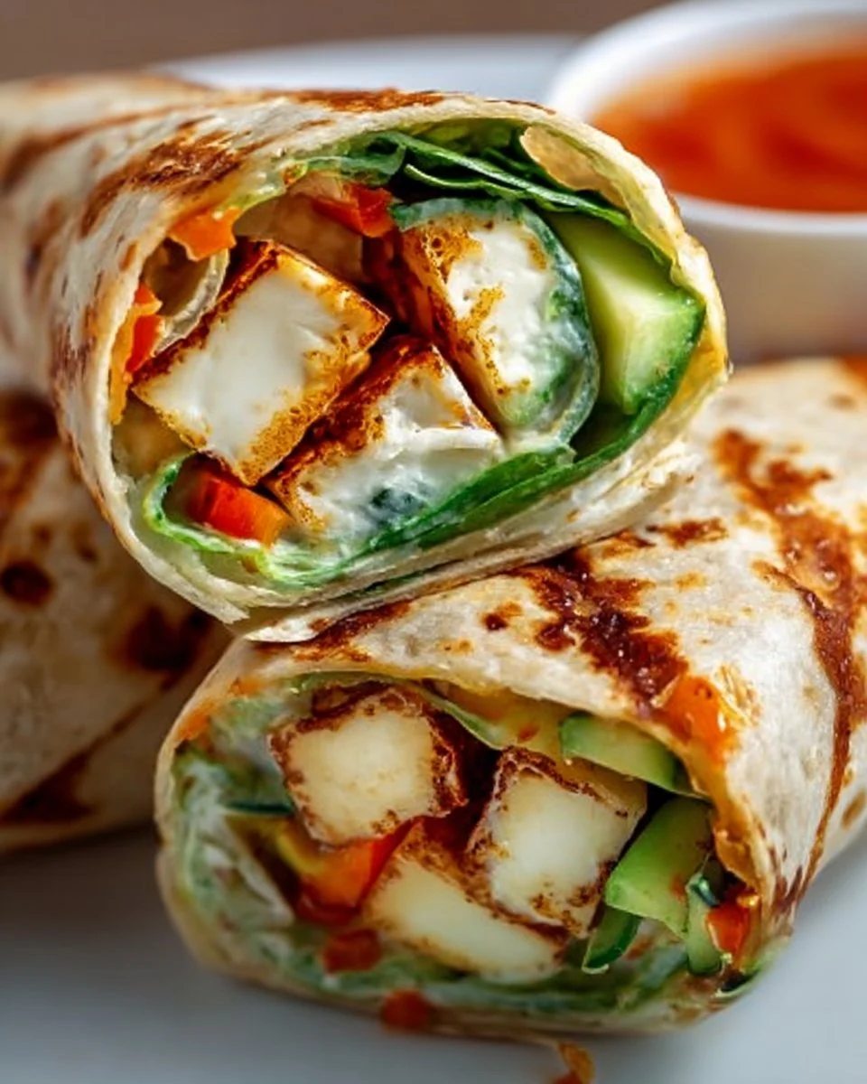 Süße Chili-Halloumi-Wraps