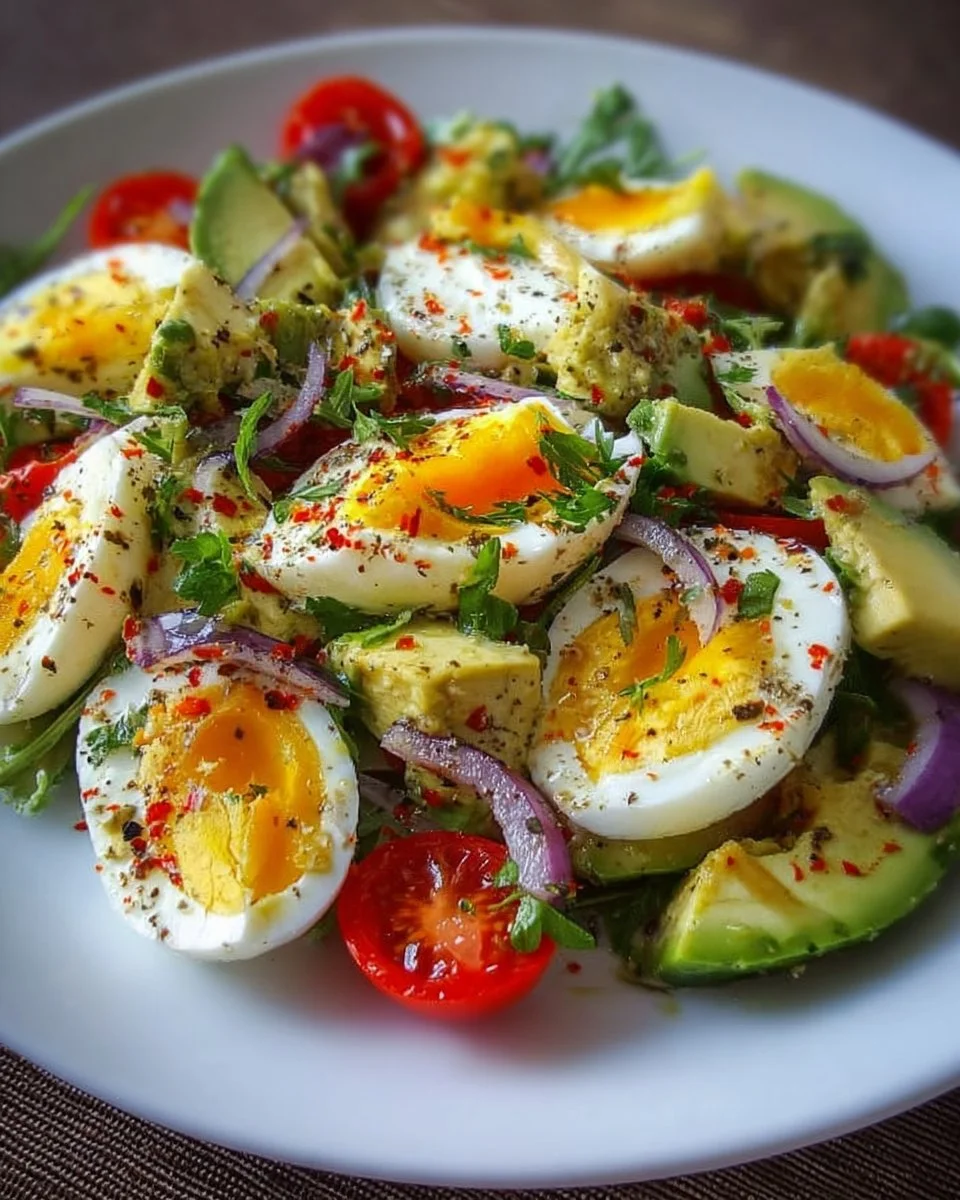 Workout-Ei-Avocado-Salat | Vollwertrezepte, Gesunde Gerichte, Gesunde Salatrezepte