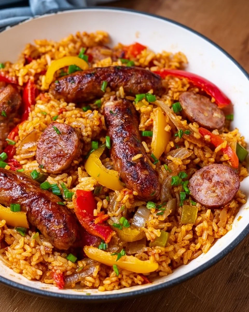 Wurst- und Reis-Pfanne