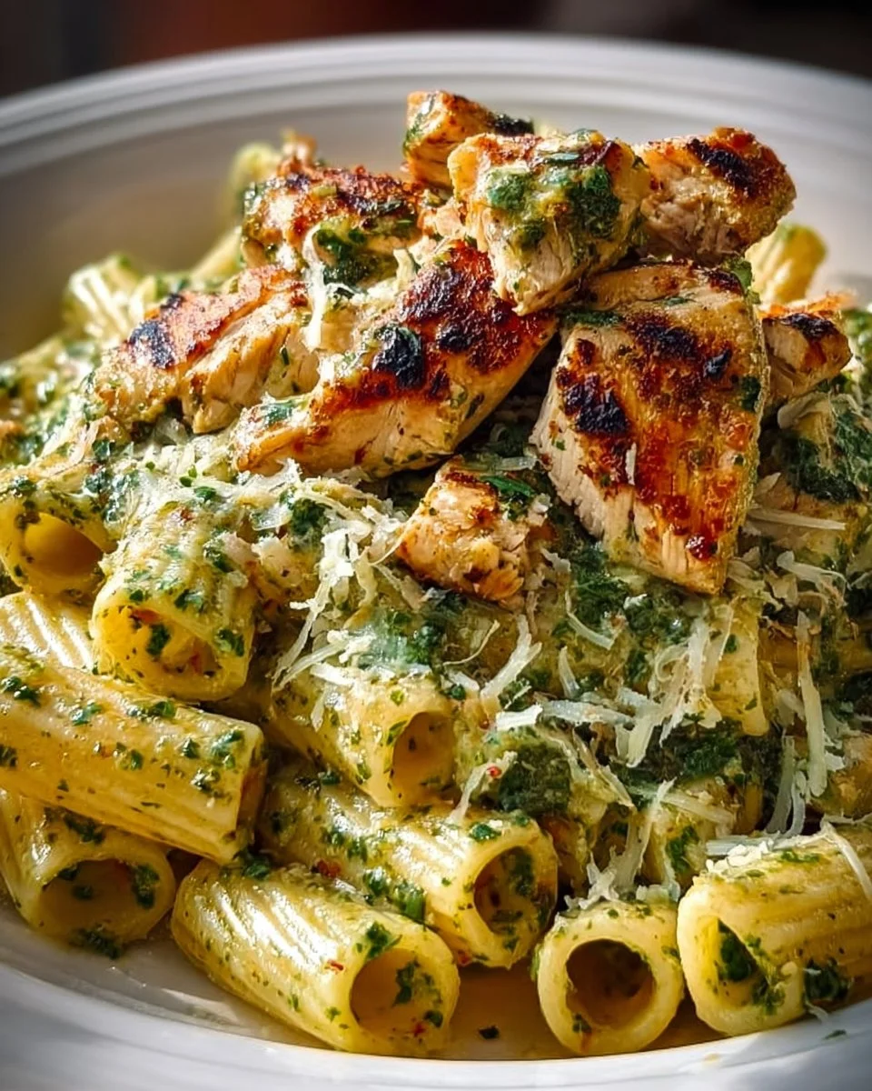 Cremige Pesto-Hühnchen-Pasta