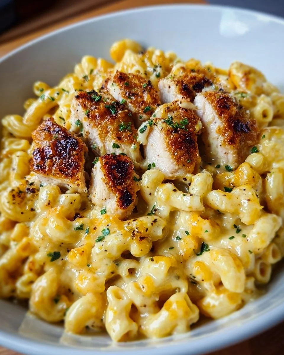 Hähnchen Mac and Cheese