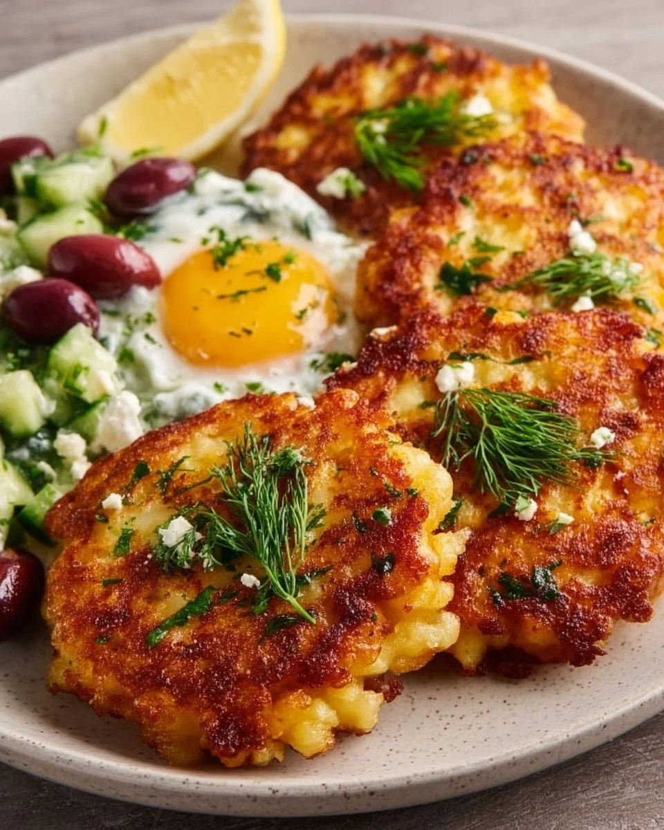 Knusprige Kartoffel-Feta-Puffer