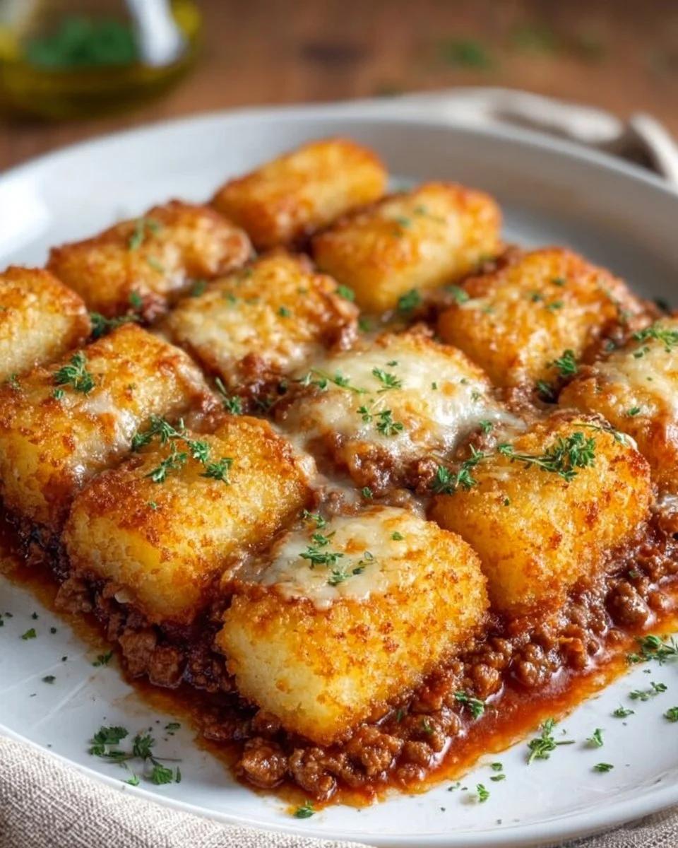 Kroketten Auflauf mit Hackfleisch