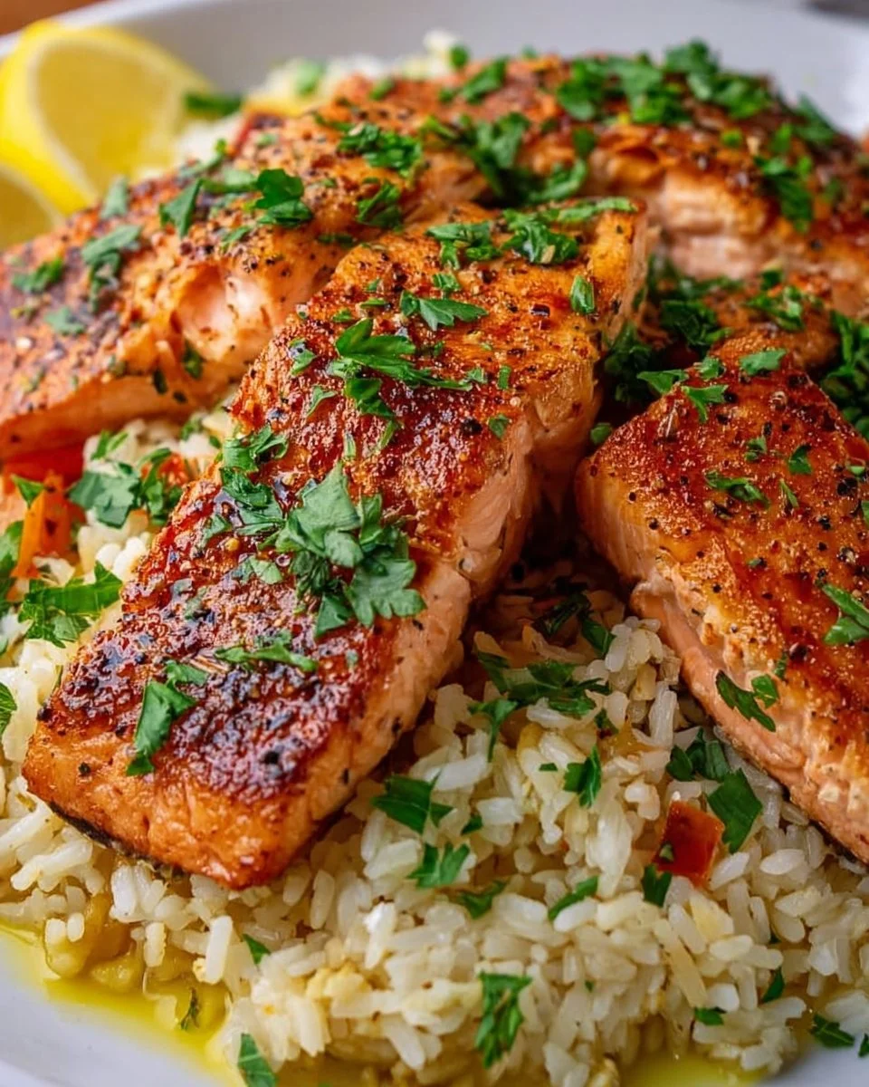 Mediterraner Lachs mit Zitronenreis: Ein geschmacklicher Genuss!