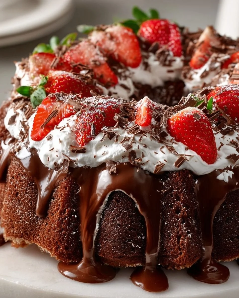 Schokoladenüberzogene Erdbeer-Poke-Torte: Unwiderstehlich Lecker!