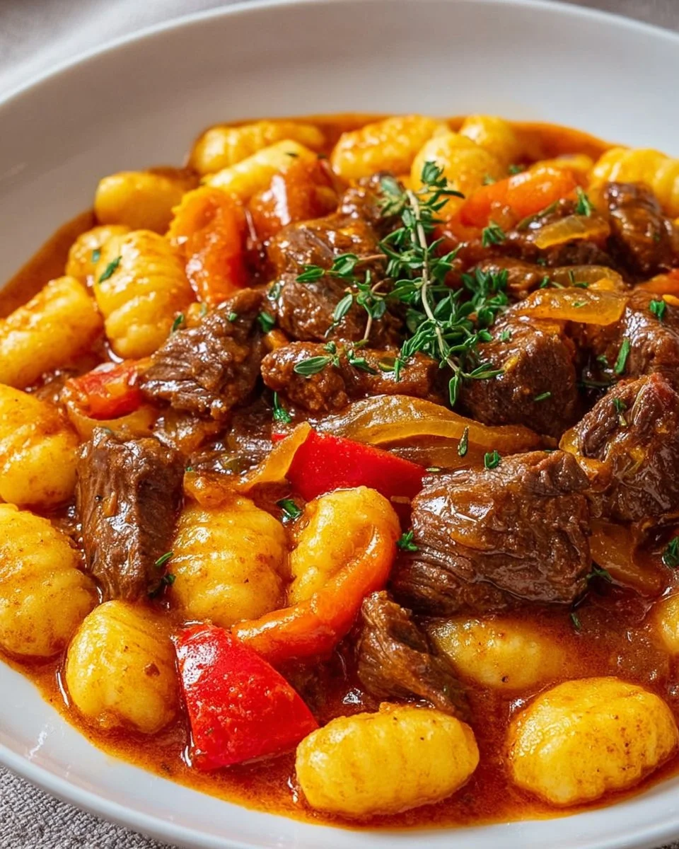 Gnocchi-Gulasch