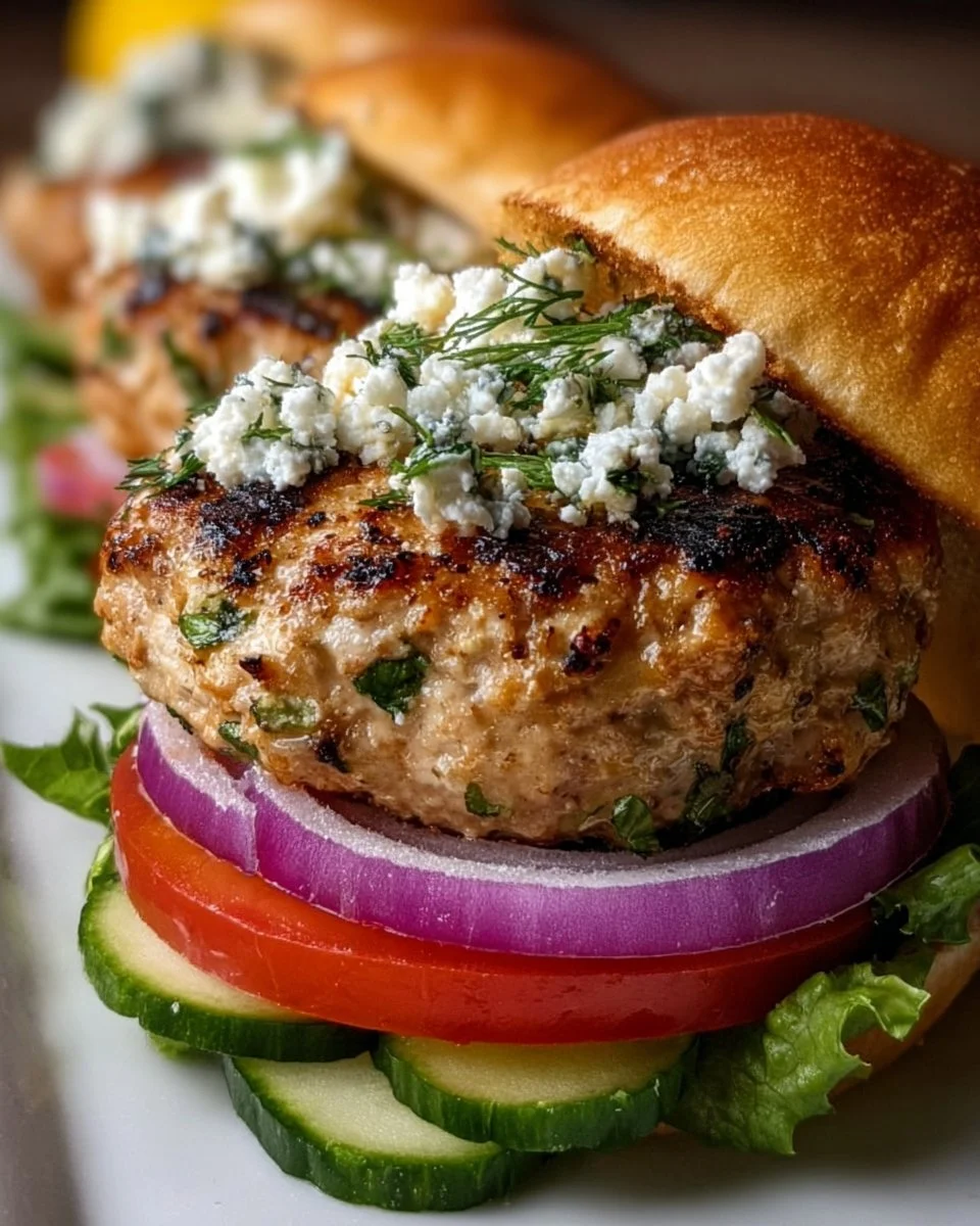 Griechische Hähnchenburger