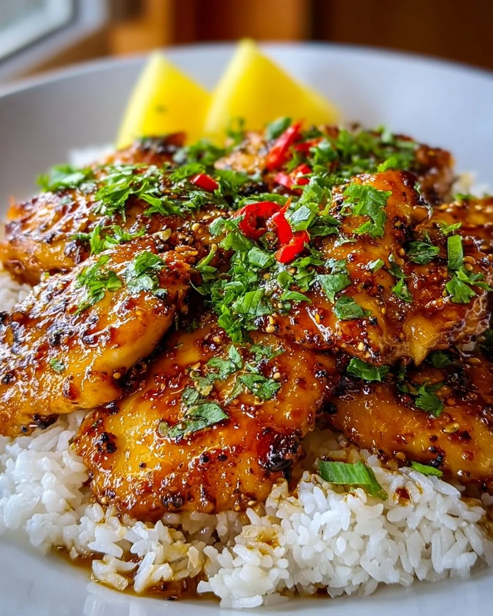 Hawaiianisches Hähnchen mit Kokosreis