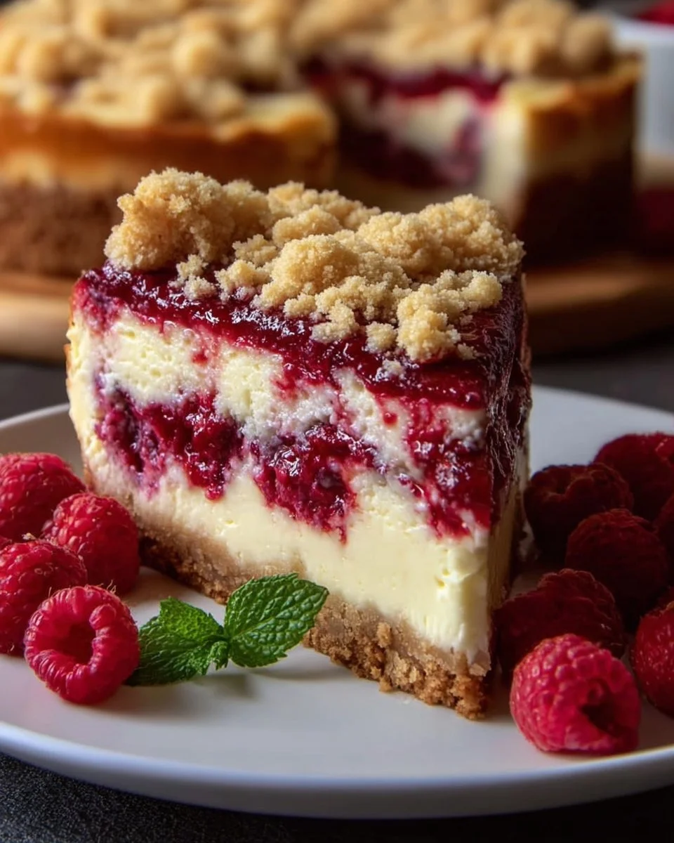 Himbeer Käsekuchen mit Streuseln