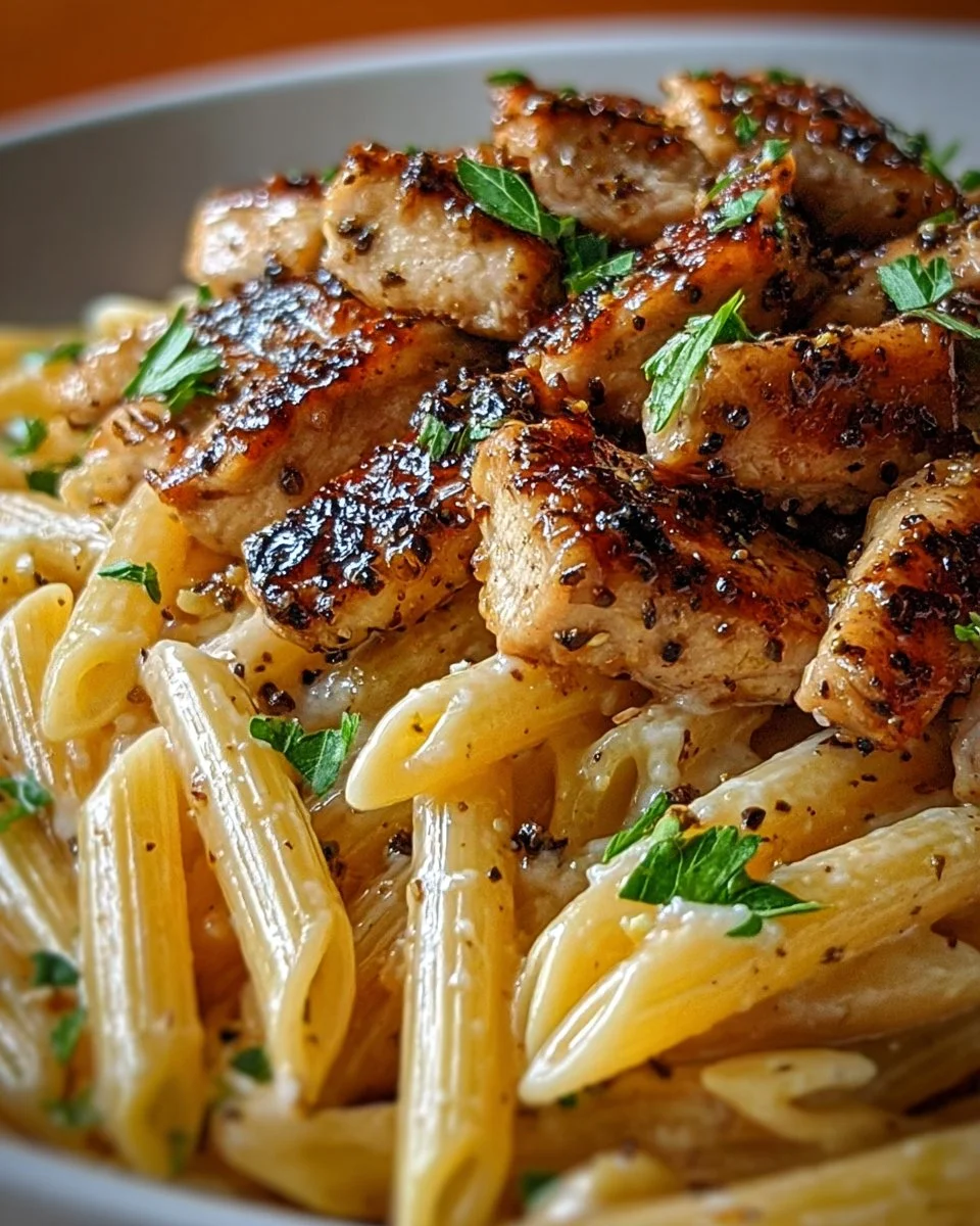 Honig-Pfeffer-Hühnchen-Pasta
