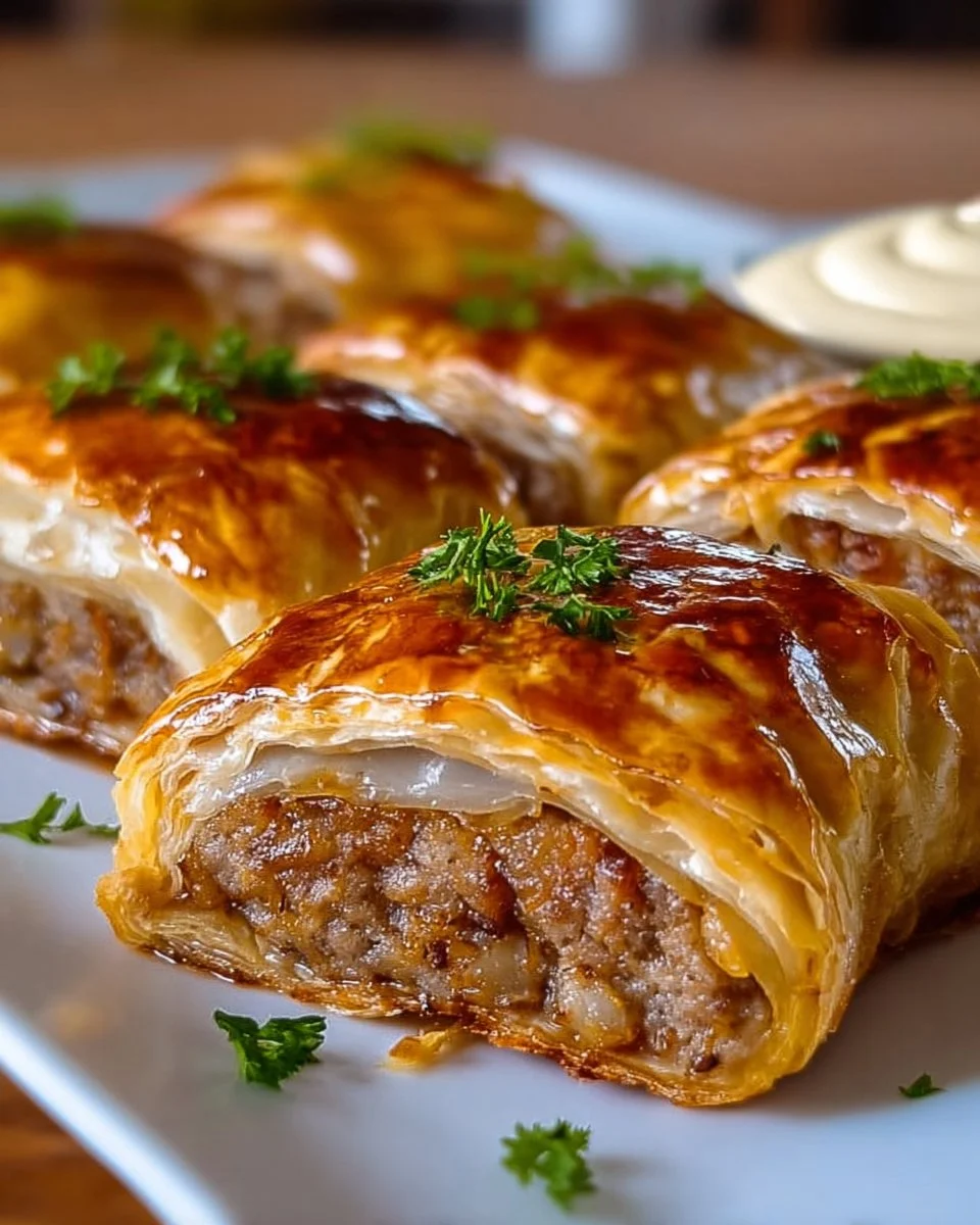 Irresistible Französische Zwiebel-Wurstrollen