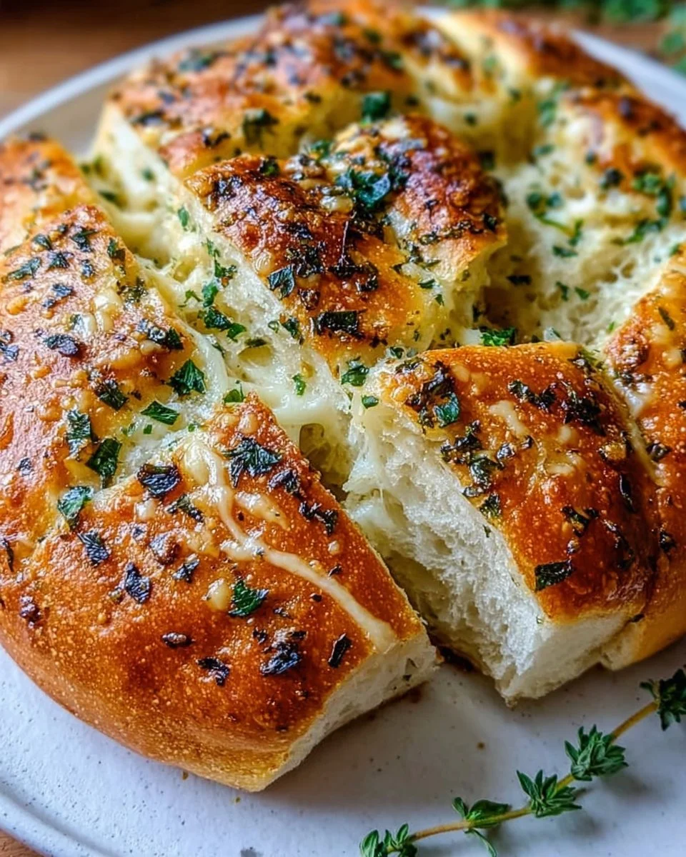 Italienisches Kräuter- und Käsebrot