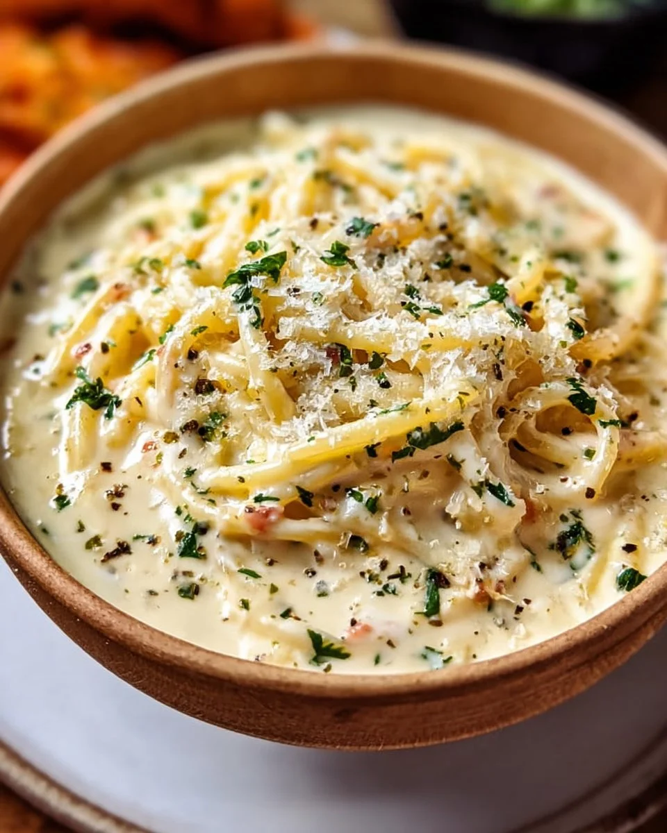 Knoblauch Parmesan Sauce in 5 Minuten zubereiten