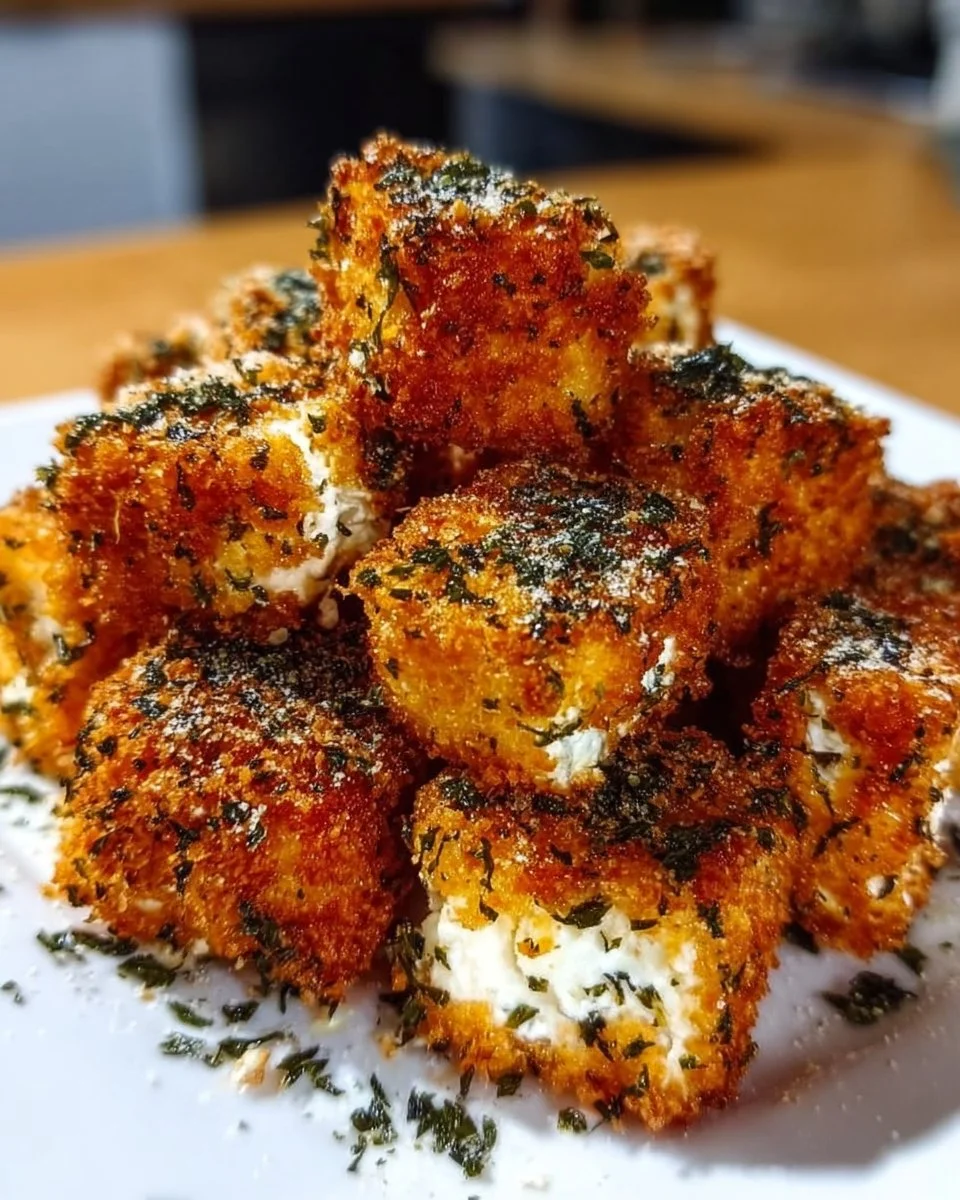 Knusprige Kräuter-Feta-Würfel