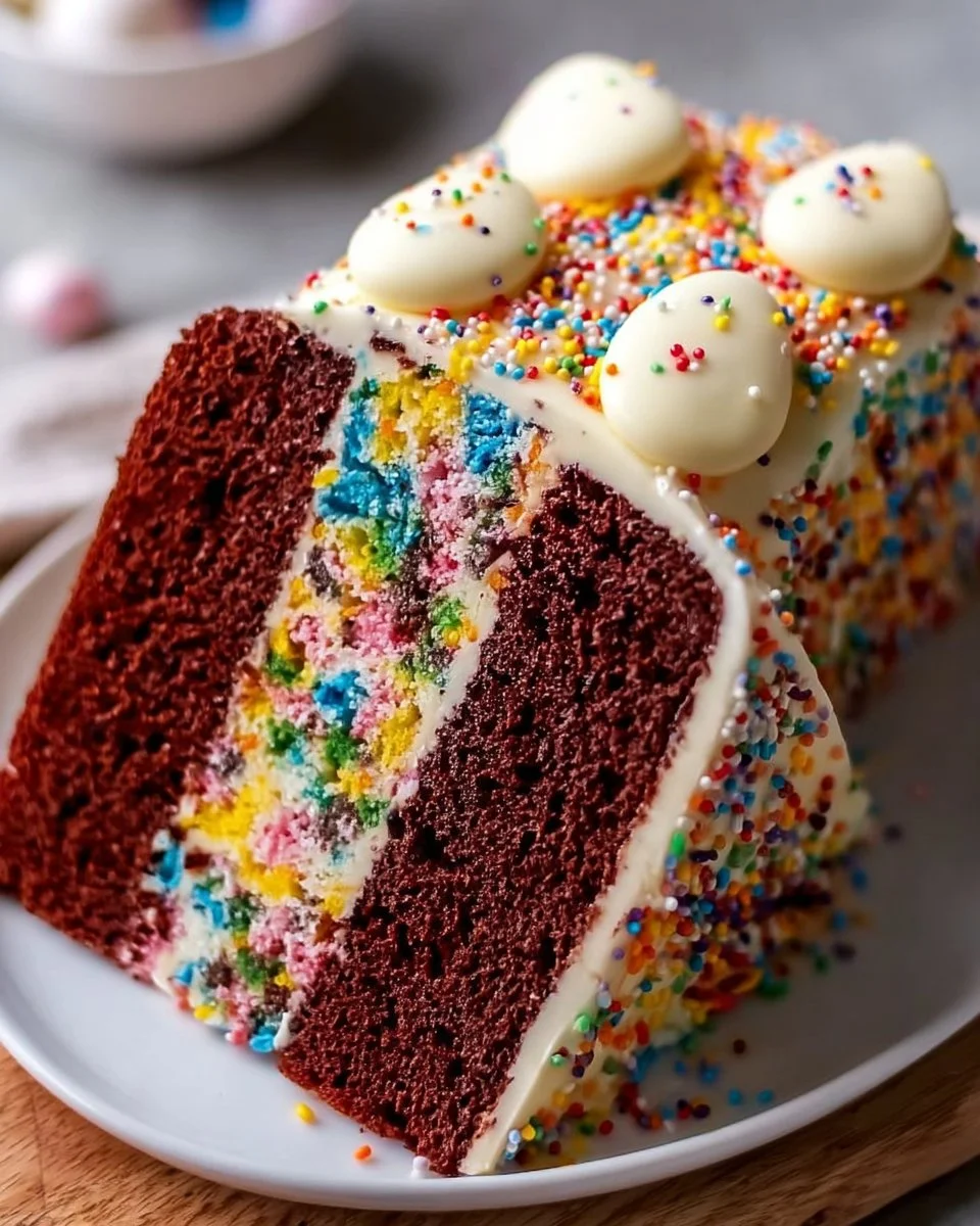 Kuchen mit bunten Streuseln