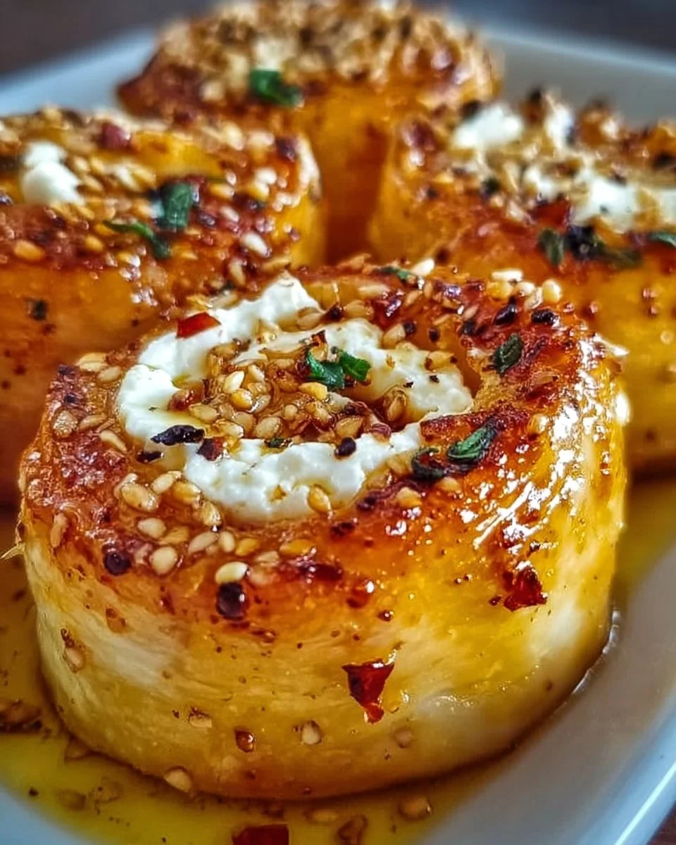 Ofen gebratene Feta-Rollen
