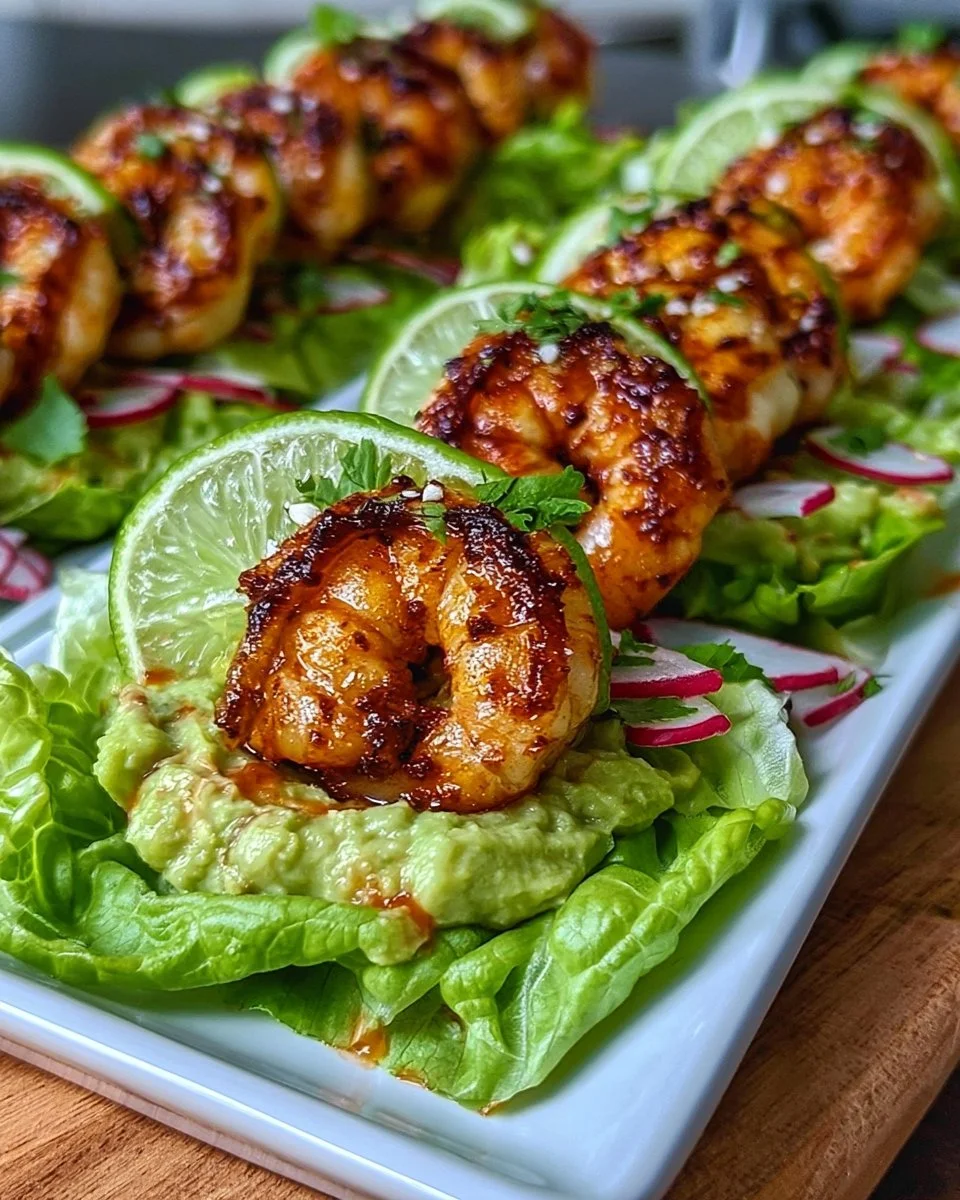 Blattgemüse Wraps mit Chili-Limetten Garnelen