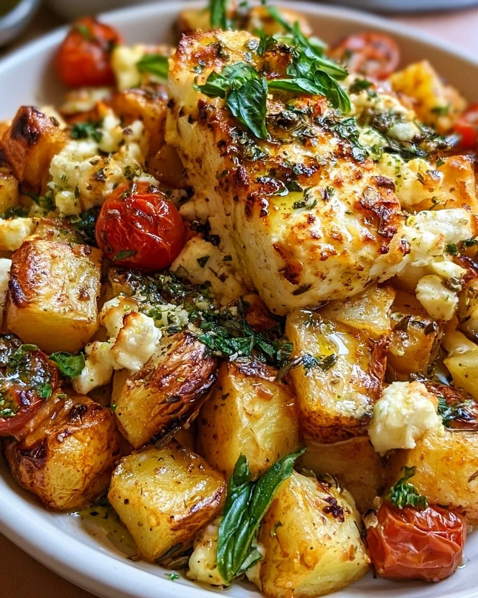 Gebratene Feta-Kartoffeln