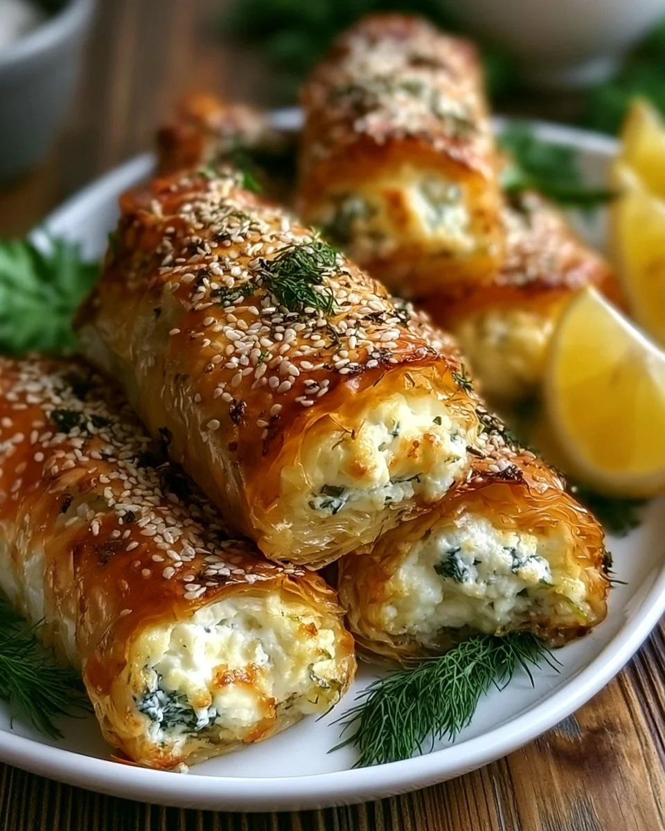 Ofen Feta Röllchen einfach lecker