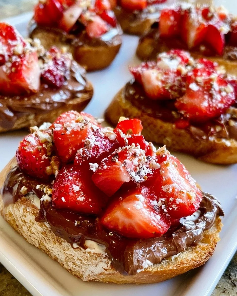 Schokoladen-Erdbeer-Bruschetta