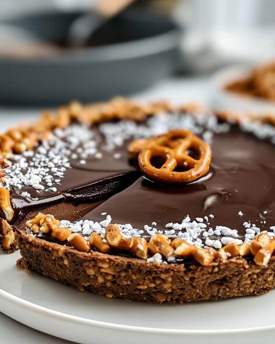 Tarte au Chocolat mit Brezelboden