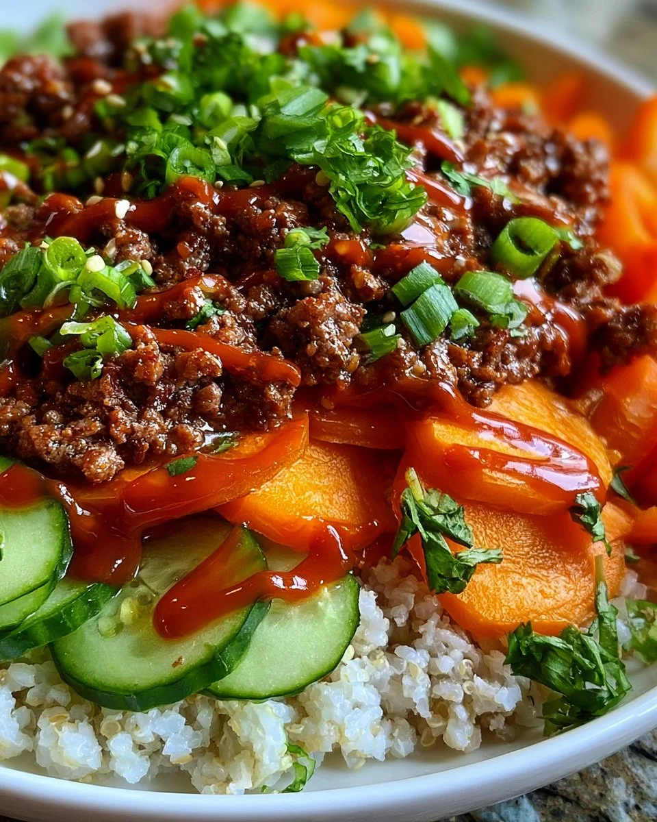 Einfache Hot Honey Rinderhackfleisch-Schalen