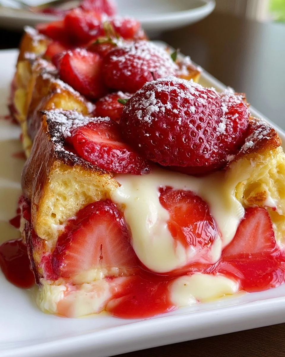 Erdbeer-Cheesecake-Toastauflauf