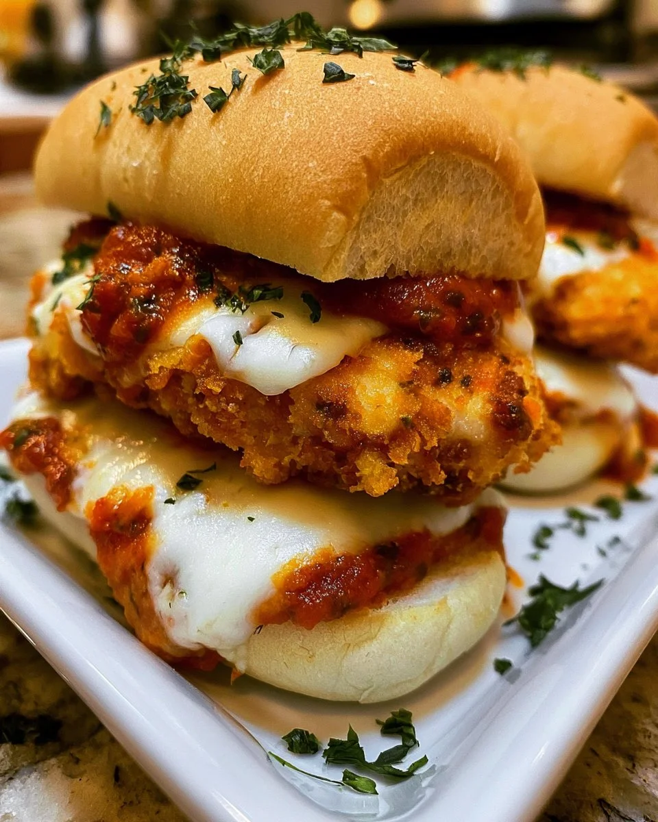Hähnchen-Parmesan-Sandwich